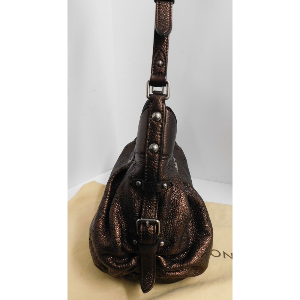 Louis Vuitton Metallic Brown Mahina Leather XS Crossbody Hobo Bag - Picture 6 of 11